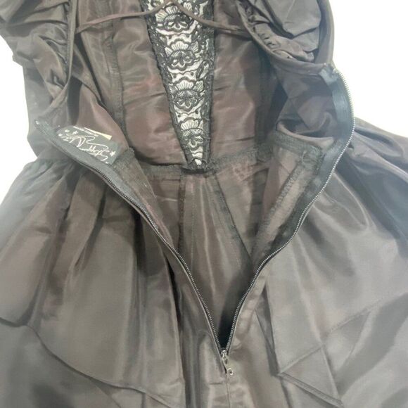 VTG | Steppin Out Womens Formal Dress | 9 | Black | Lace | 80s Cocktail Gothic - Picture 5 of 16